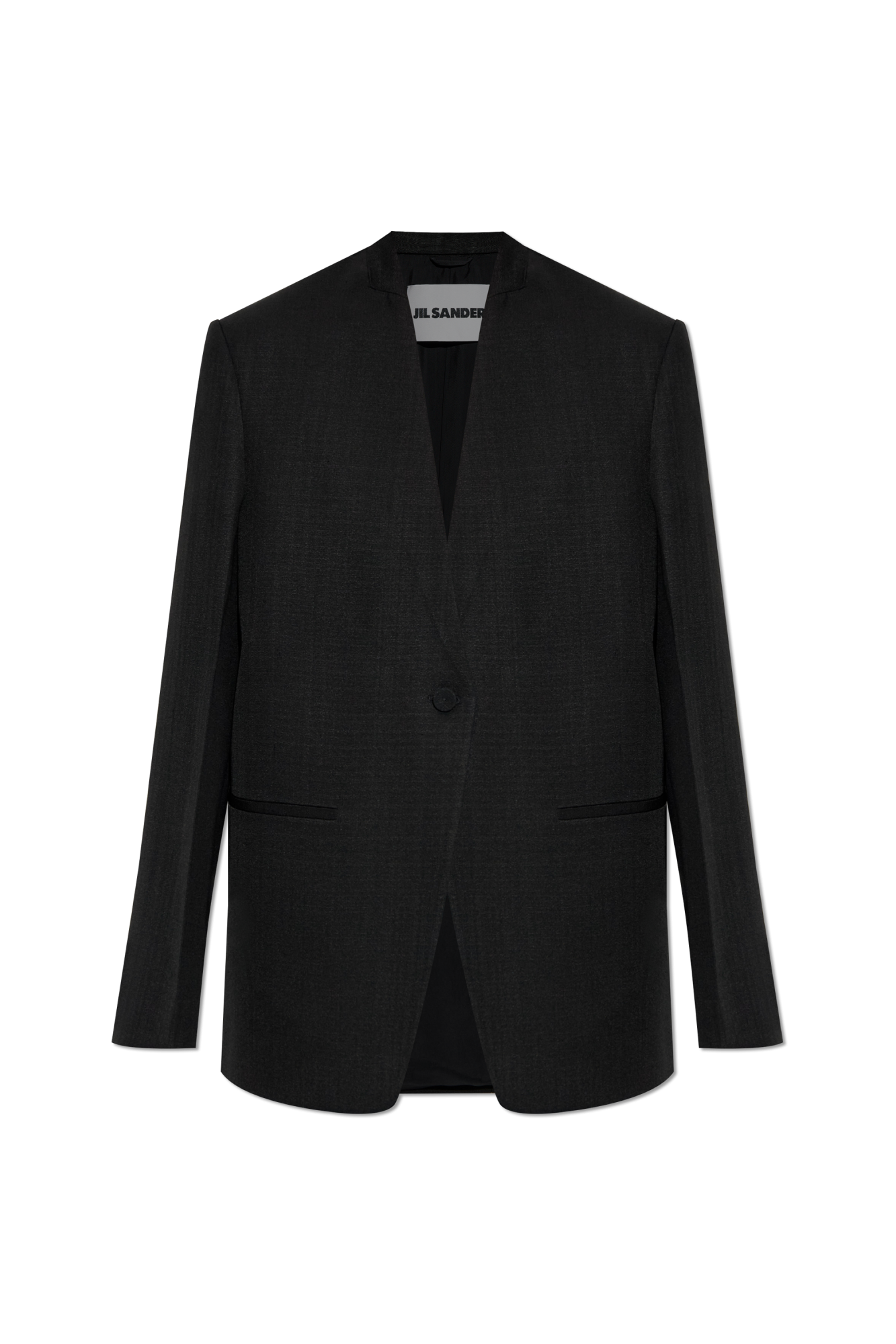 Black Blazer with silk trim JIL SANDER - Vitkac Australia